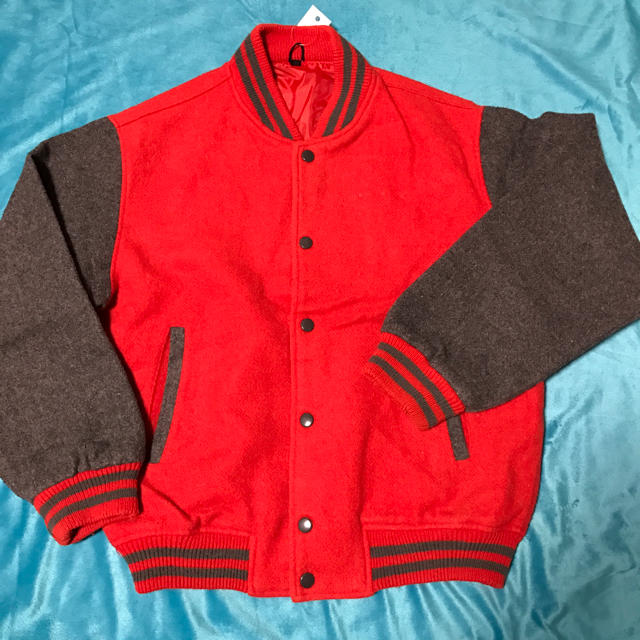 ウール混ブルゾン 赤 メンズのジャケット/アウター(ブルゾン)の商品写真