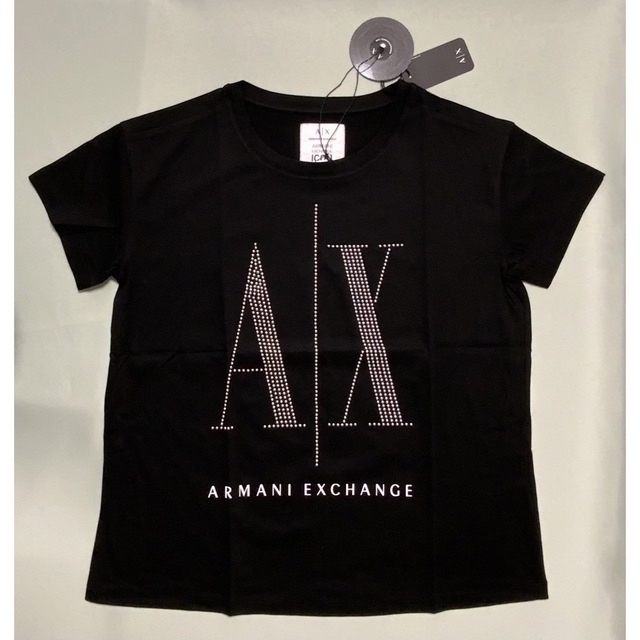 洗練されたデザイン　アルマーニエクスチェンジ　スタッズICON Tシャツ　XL