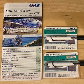 エーエヌエー(ゼンニッポンクウユ)(ANA(全日本空輸))のANA 株主優待券2枚＋優待冊子(その他)