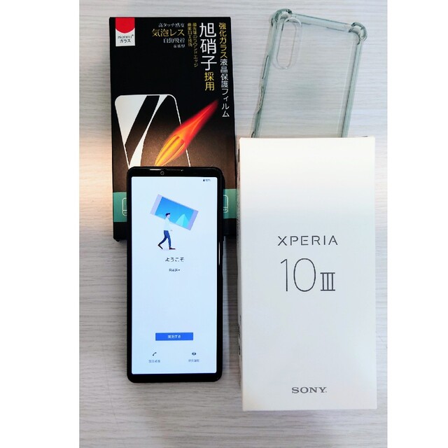 Xperia(エクスペリア)のXperia 10 Ⅲブラック（SIMロック解除済み） スマホ/家電/カメラのスマートフォン/携帯電話(スマートフォン本体)の商品写真