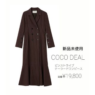 COCO DEAL ピンストライプテーラードワンピース