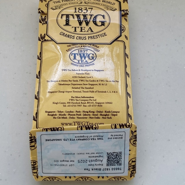 TWG ★1837 Black Tea50g★新鮮な紅茶♪ 食品/飲料/酒の飲料(茶)の商品写真