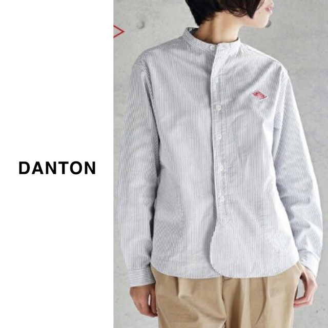 シャツ/ブラウス(長袖/七分)DANTON（ダントン）| 長袖バンドカラーシャツ