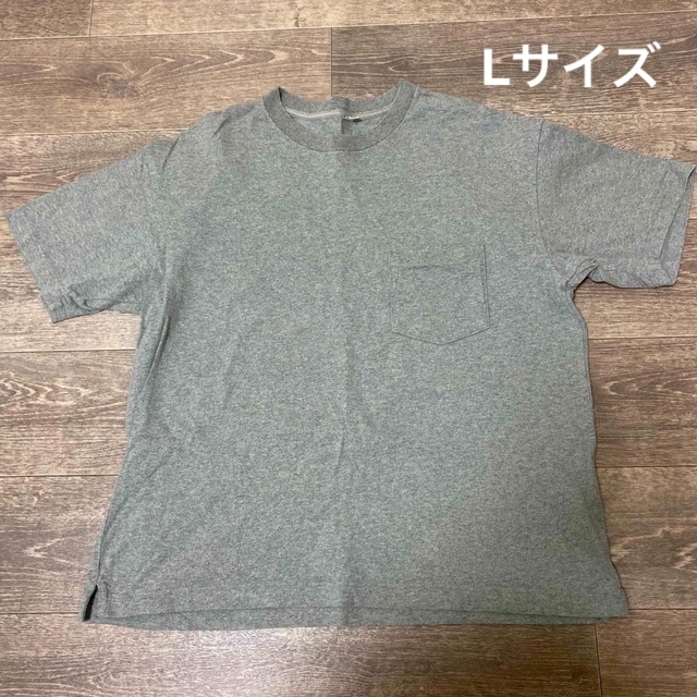 UNIQLO(ユニクロ)の【UNIQLO】グレー半袖Tシャツ Lサイズ メンズのトップス(Tシャツ/カットソー(半袖/袖なし))の商品写真