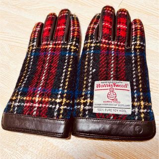 ハリスツイード(Harris Tweed)のスマホ 手袋 本革レザー ハリスツィード 値引き交渉可(手袋)