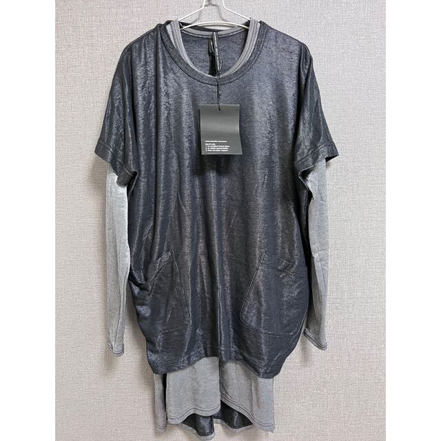 nude:masahiko maruyama(ヌードマサヒコマルヤマ)のロング Tシャツ Black/Silver メンズのトップス(Tシャツ/カットソー(七分/長袖))の商品写真