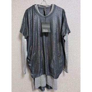 ヌードマサヒコマルヤマ(nude:masahiko maruyama)のロング Tシャツ Black/Silver(Tシャツ/カットソー(七分/長袖))