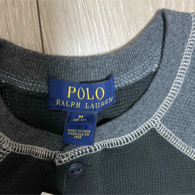 Ralph Lauren(ラルフローレン)のラルフローレン  ワッフル　ヘンリーネック　ロンT 長袖　150cm キッズ/ベビー/マタニティのキッズ服男の子用(90cm~)(Tシャツ/カットソー)の商品写真