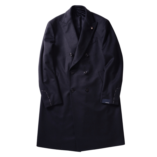 充実の品 LARDINI - サステナブルカシミアフランネルソリッド ダブル