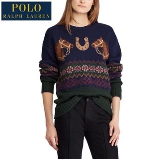 ポロラルフローレン(POLO RALPH LAUREN)の美品 定価59,400 Ｓ ラルフローレン ホースシュー フェアアイル セーター(ニット/セーター)