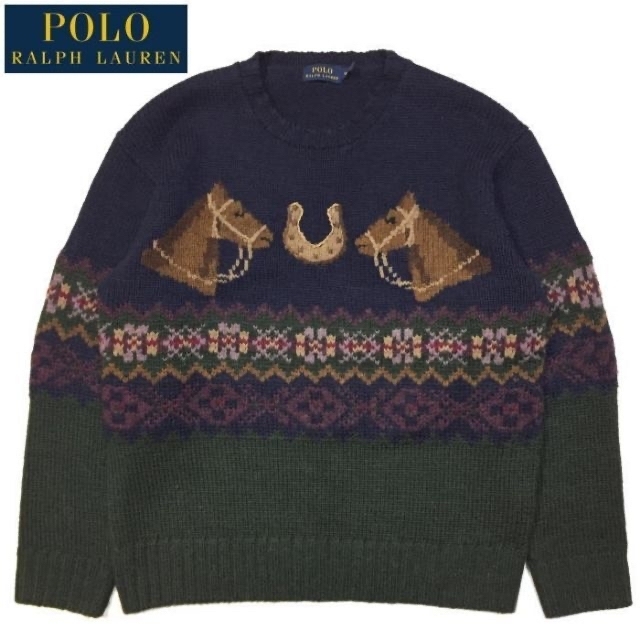 POLO RALPH LAUREN(ポロラルフローレン)の美品 定価59,400 Ｍ ラルフローレン ホースシュー フェアアイル セーター レディースのトップス(ニット/セーター)の商品写真