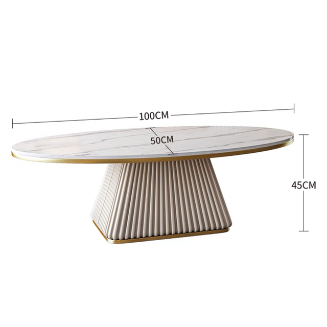 岩板ローテーブル ダイニングテーブル 高級センターテーブル　幅100cm インテリア/住まい/日用品の机/テーブル(ローテーブル)の商品写真