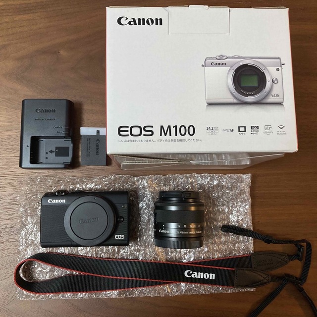 Canon EOS M100 ブラック(レンズ付) ほぼ未使用 数量は多い スマホ