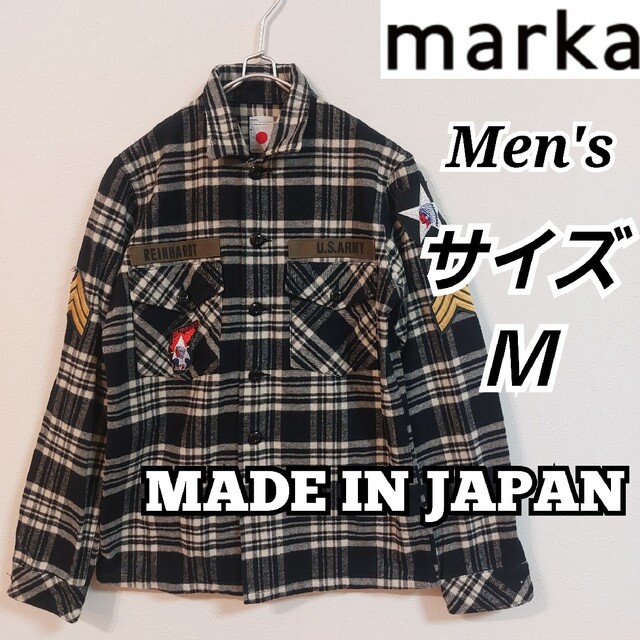 シャツ【marka】マーカ/ジョン・レノン/ベビーフランネルシャツ/BLK/メンズＭ