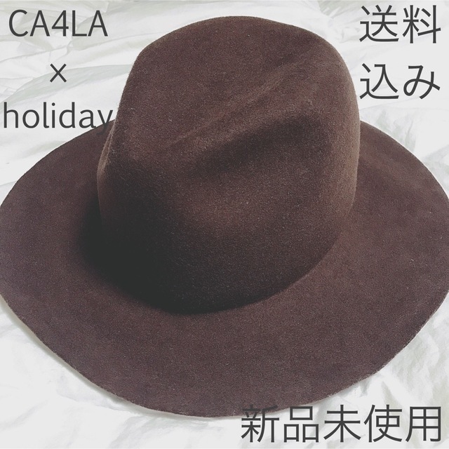 CA4LA(カシラ) 帽子美品  ブラウン ウール