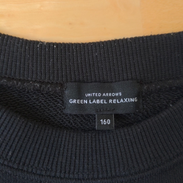 UNITED ARROWS green label relaxing(ユナイテッドアローズグリーンレーベルリラクシング)の☆ユナイテッドアローズ 黒トレーナー 160㌢☆ キッズ/ベビー/マタニティのキッズ服男の子用(90cm~)(Tシャツ/カットソー)の商品写真