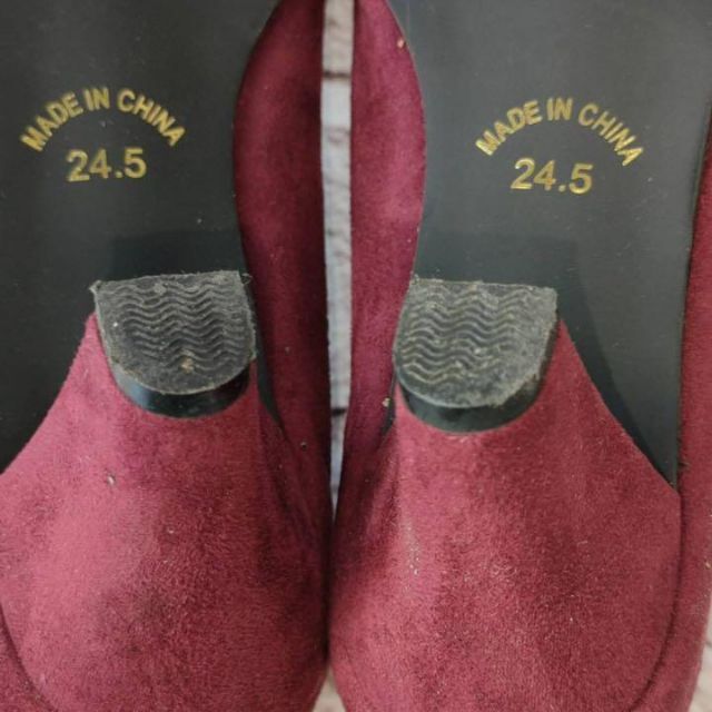 earth　アース　パンプス　ベロア　レディース　ヒール【24.5cm】 レディースの靴/シューズ(ハイヒール/パンプス)の商品写真