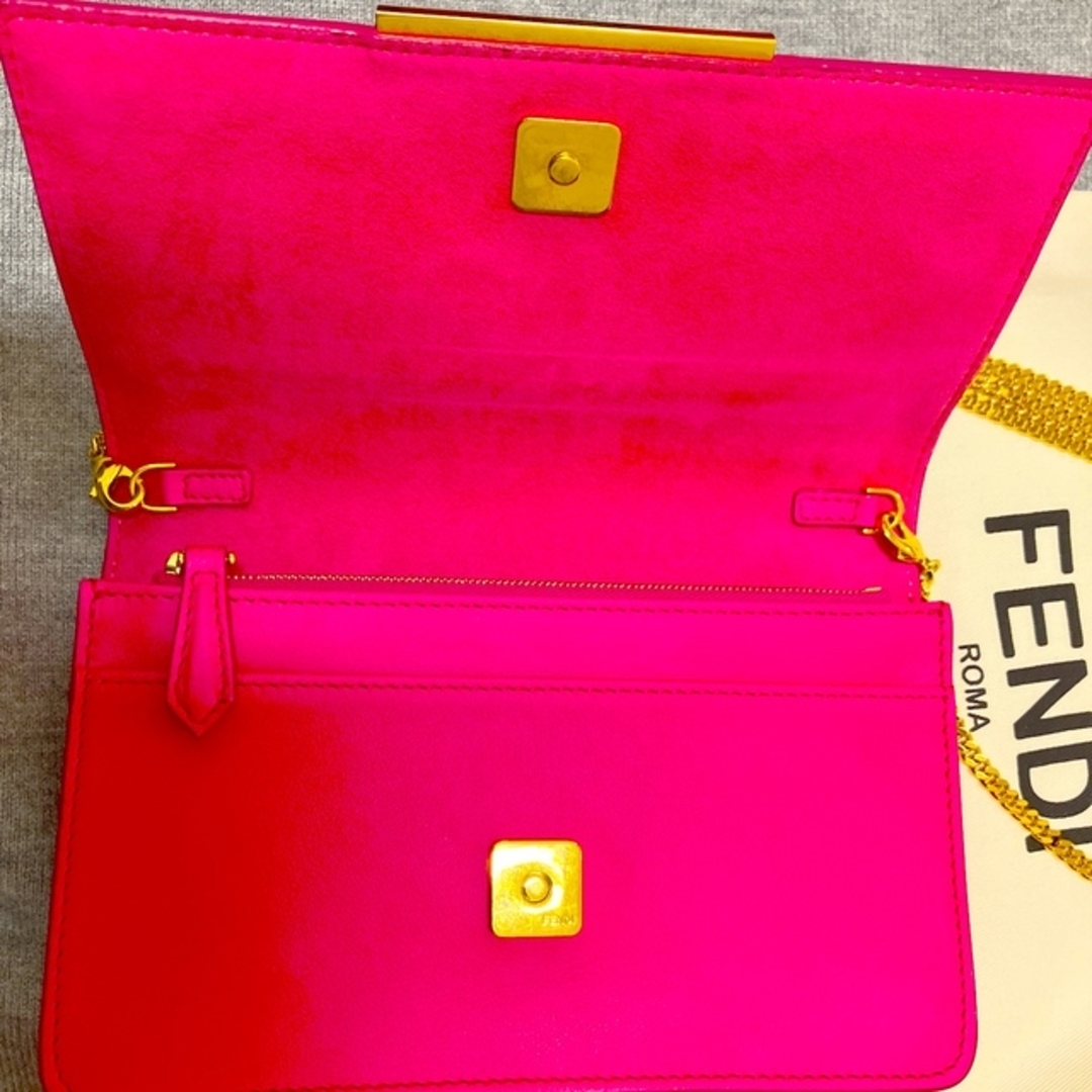 FENDI - FENDI チェーンバッグ ピンク ショルダー バッグ チェーン