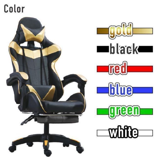 ゲーミングチェア　リクライニング　椅子　オフィス 動画配信 事務 黒×青