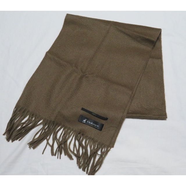 ■新品【エディフィス】極上カシミアマフラー ベージュCASHMERE EDIFI