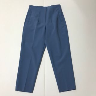 【専用】ZARA ハイウエストパンツ　ブルーブラック(クロップドパンツ)