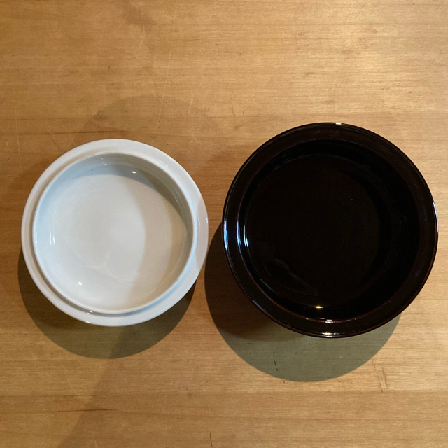 【昭和レトロ】HOYA ストーンウェア　スープ・グラタン皿　蓋つき　4点セット