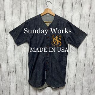 ビームス(BEAMS)の美品！Sunday Works デニムベースボールシャツ！アメリカ製！(シャツ)