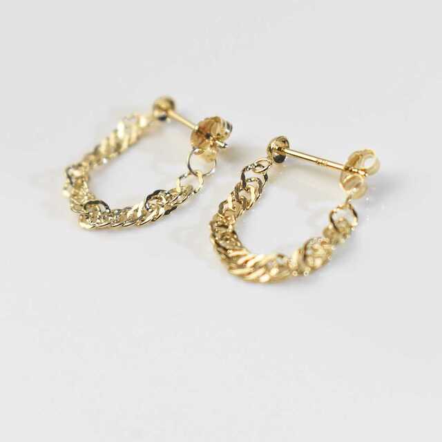 k18 フープピアス スクリューチェーンピアス FVksF6D4Y2 - www.amkette.com