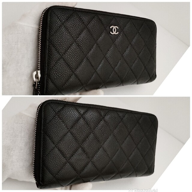 CHANEL(シャネル)のシャネル♦キャビアスキン ラウンドファスナー 長財布 内側ピンク♥ レディースのファッション小物(財布)の商品写真