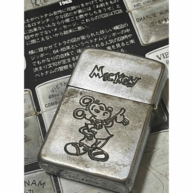 流行 【ベトナムZIPPO】本物 1967年製ベトナムジッポー「ミッキー