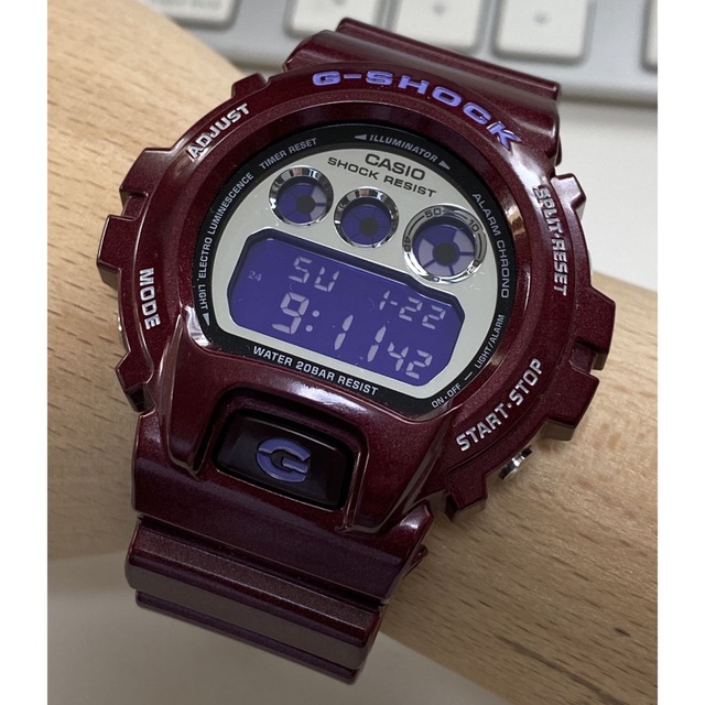 売筋品 G-SHOCK/メタリック/ビンテージ/DW-6900SB/三つ目/バーガンディ メンズ