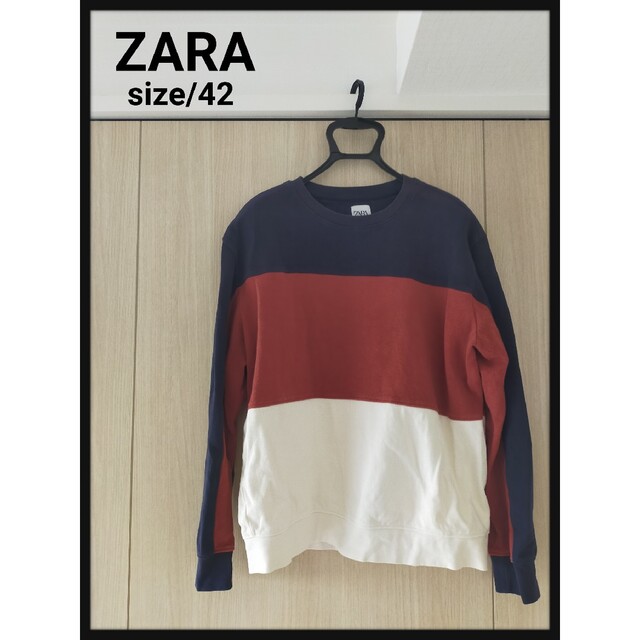 ZARA(ザラ)のZARA ブロッキング トレーナー 長袖 レディースのトップス(トレーナー/スウェット)の商品写真