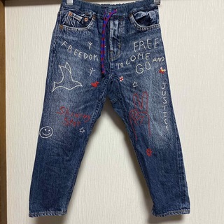 デニムダンガリー(DENIM DUNGAREE)のDENIM DUNGAREE/刺繍デニムイージーパンツ/デニムダンガリー(パンツ/スパッツ)