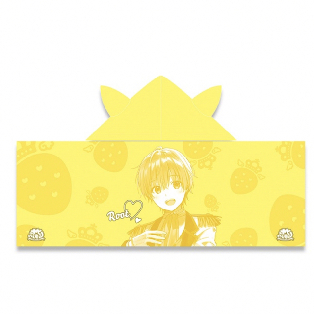 すとぷり　ねこみみフード付きタオル(るぅと)💛 エンタメ/ホビーのタレントグッズ(アイドルグッズ)の商品写真