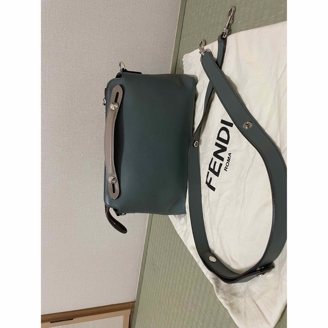 FENDI バイザウェイ　ミディアム　ボストン　ハンドバッグ　カーキ