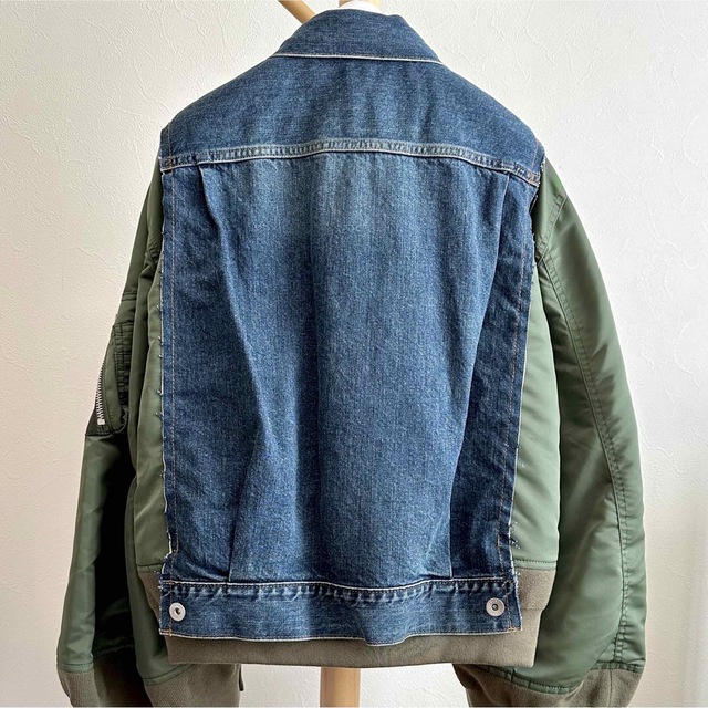 【新品】22年 sacai デニム ジャケット MA-1 【新品】22年 sacai デニム ジャケット MA-1