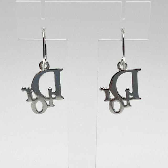 超美品】ディオール レディース ピアス イヤリング フック DIOR ロゴ-
