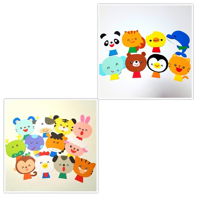 壁面飾り　動物　通年　セット　干支 ハンドメイドのキッズ/ベビー(おもちゃ/雑貨)の商品写真
