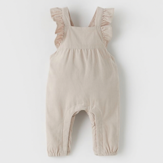 zara baby フリルトリムファインコーデュロイオーバーオール ザラベビー | フリマアプリ ラクマ