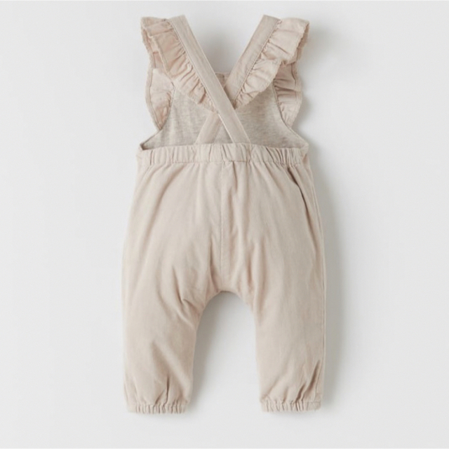 zara baby フリルトリムファインコーデュロイオーバーオール ザラベビー