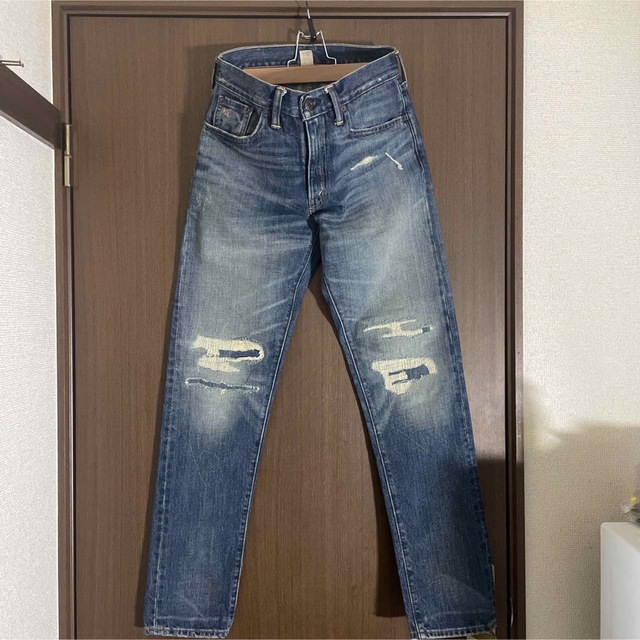 RRL(ダブルアールエル)の【RRL】【29×30】SLIM NARROW クラッシュリペア加工 メンズのパンツ(デニム/ジーンズ)の商品写真