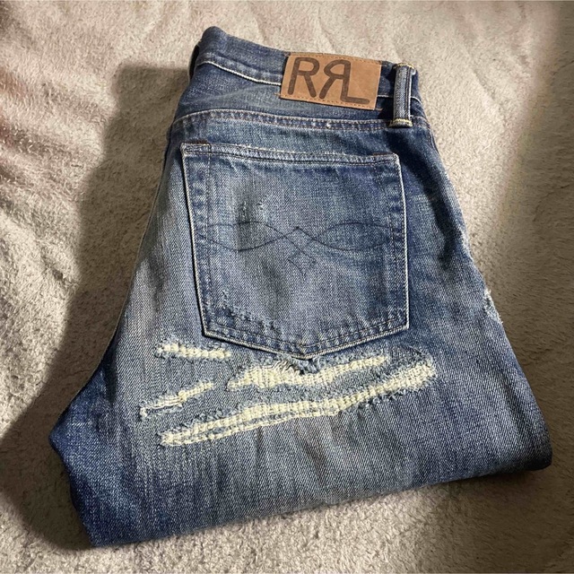 【RRL】【29×30】SLIM NARROW クラッシュリペア加工