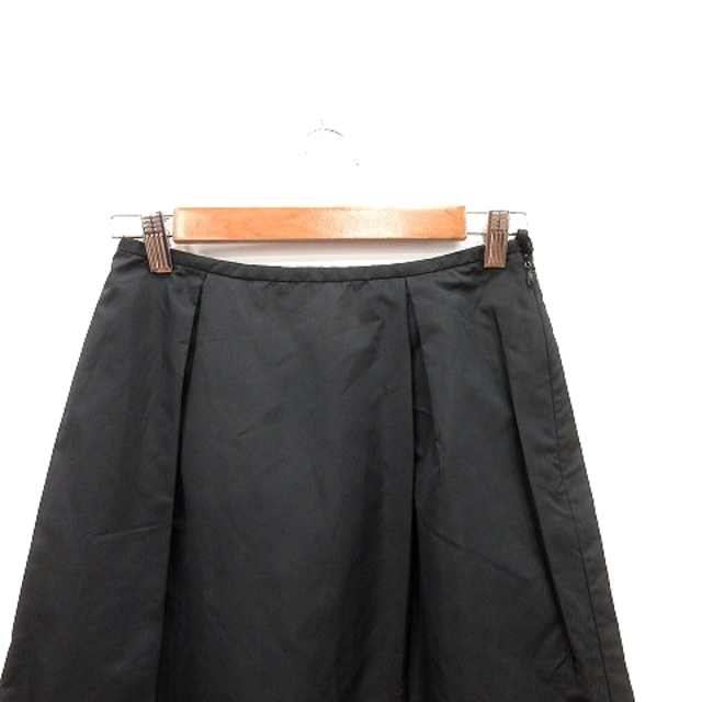 COMME CA ISM(コムサイズム)のコムサイズム フレアスカート ミモレ ロング ナイロン M 黒 ブラック ■MO レディースのスカート(ロングスカート)の商品写真