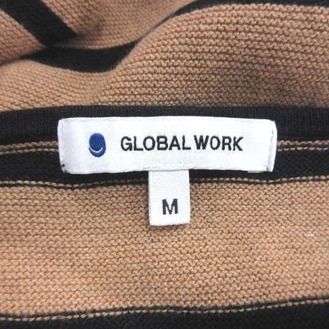 GLOBAL WORK(グローバルワーク)のグローバルワーク ドルマンニット セーター 長袖 M ベージュ 黒 ■MO レディースのトップス(ニット/セーター)の商品写真