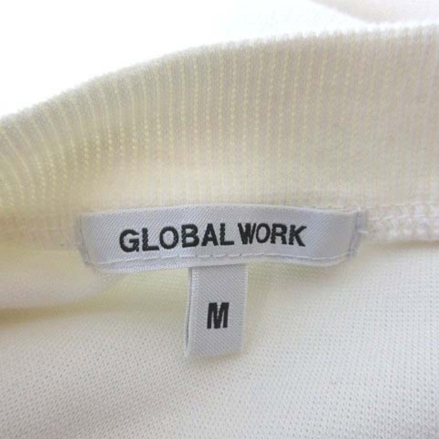 GLOBAL WORK(グローバルワーク)のグローバルワーク カットソー 長袖 切替 レース クルーネック M 白 ■MO レディースのトップス(カットソー(長袖/七分))の商品写真
