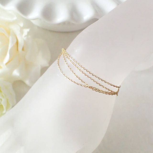 STAR JEWELRY(スタージュエリー)のスタージュエリー K10YG チェーン ロング ネックレス 60cm  レディースのアクセサリー(ネックレス)の商品写真