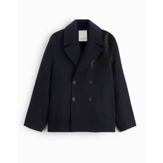 ザラ(ZARA)のスタジオニコルソン ZARA コラボ レザーパッチ ピーコート　Lサイズ(ピーコート)