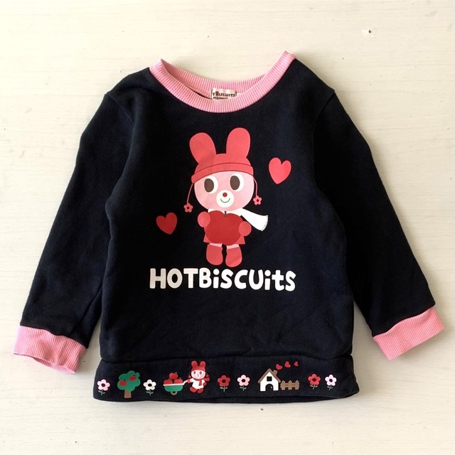 HOT BISCUITS(ホットビスケッツ)のホットビスケッツ　デザインスウェット　サイズ100 キッズ/ベビー/マタニティのキッズ服女の子用(90cm~)(Tシャツ/カットソー)の商品写真