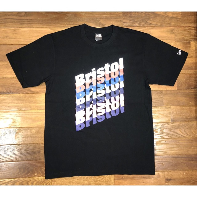 FCRB NEW ERA TEE BLACK LARGE SIZE