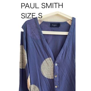 ポールスミス(Paul Smith)のPAUL SMITH ポール スミス カーディガン 水玉 ネイビー サイズS(カーディガン)